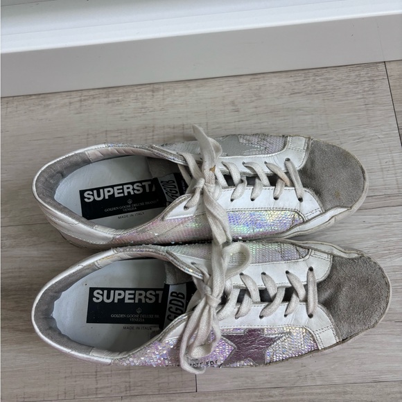 Golden Goose shiny star sneakers 39 8.5 US - Picture 4 of 9
